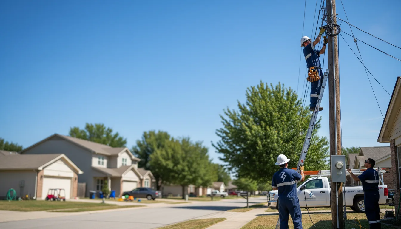 Residential electrician providing installation services in Monroe, OK